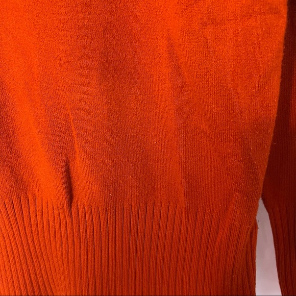 French Connection Reddish Orange Mock Neck Long Sleeve Sweater, size Medium - Picture 8 of 8